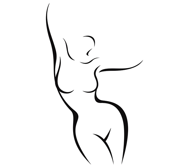 drawing of a curvy woman